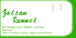 zoltan rummel business card