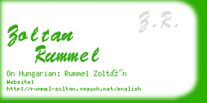 zoltan rummel business card